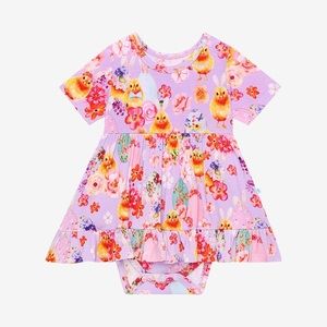 Posh Peanut Purple Azalea Bodysuit Dress 18-24 months